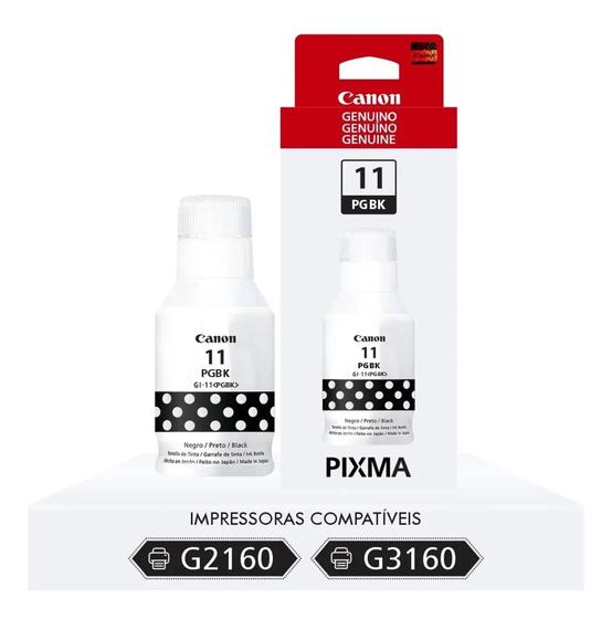 Imagem de Refil Tinta Preto Original Canon Gi11 P/ Impress G2160 G3160