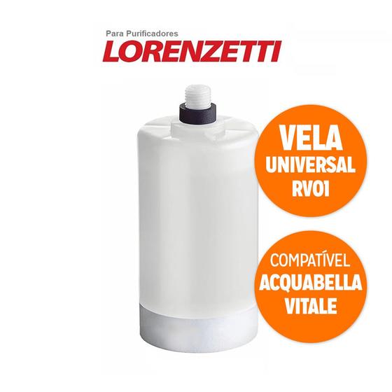 Imagem de Refil Vela Para Filtro Torneira Purificador Lorenzetti Acquabella Vitalle Qualidade Premium Rv01 Acquabios Universal