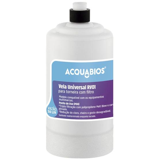 Refil vela universal para torneira com filtro acqua bella/vitale - RV01 - Acquabios Menor preço em Refil vela universal para torneira com filtro acqua bella/vitale - RV01 - Acquabios