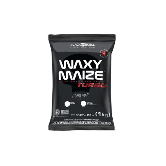 Imagem de Refil Waxy Maize Turbo Pré-treino 1kg Sem Sabor Black Skull