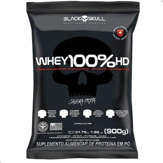 Refil Whey 100% Xtreme HD 3W 900g Black Skull Menor preço em Refil Whey 100% Xtreme HD 3W 900g Black Skull