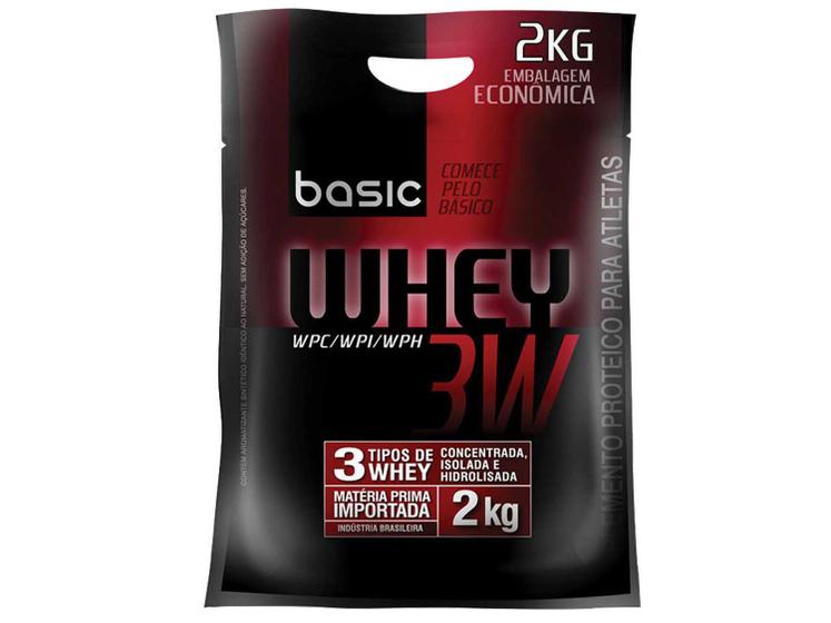 Imagem de Refil Whey Protein 3W 2Kg Morango