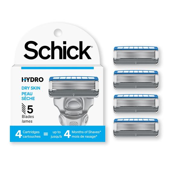Imagem de Refis de Lâmina Schick Hydro 5 Sense Hydrate para Homens - Pacote com 4 Unidades