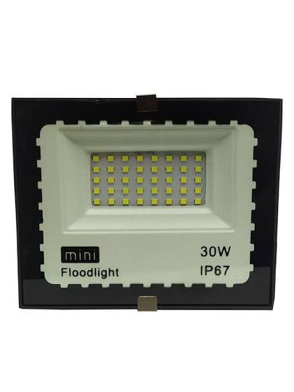 Imagem de Refletor 30W LED SMD Slim Mini Holofote Branco Frio IP67 Bivolt