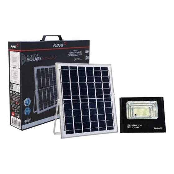 Imagem de Refletor 40W Energia Solar Luz Branca 6500k Solare Led 