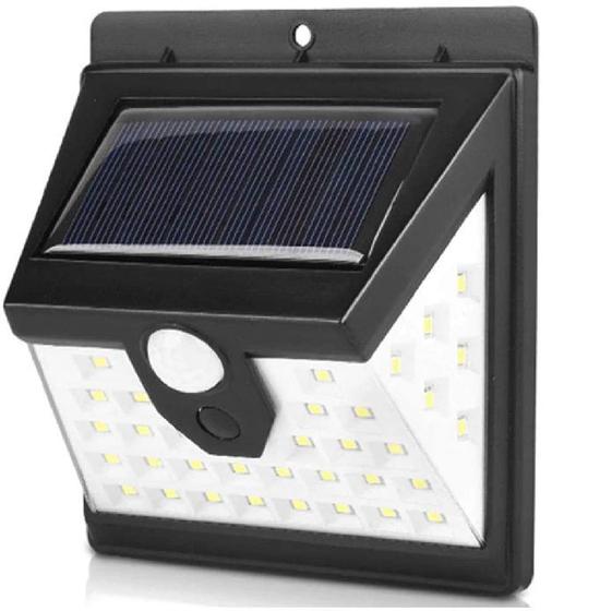Refletor Com Sensor De Presença Movimento Placa Solar Externo 40 Leds ...