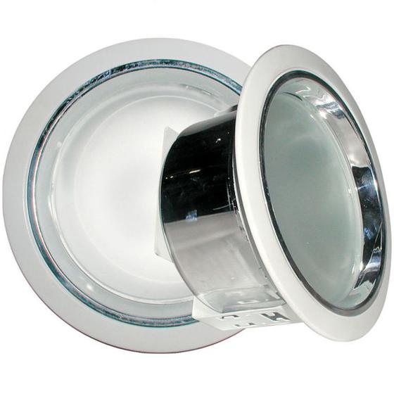 Imagem de Refletor De Embutir 23cm Com Vidro Fosco E-27 2 Lamp. Max 60w Branco