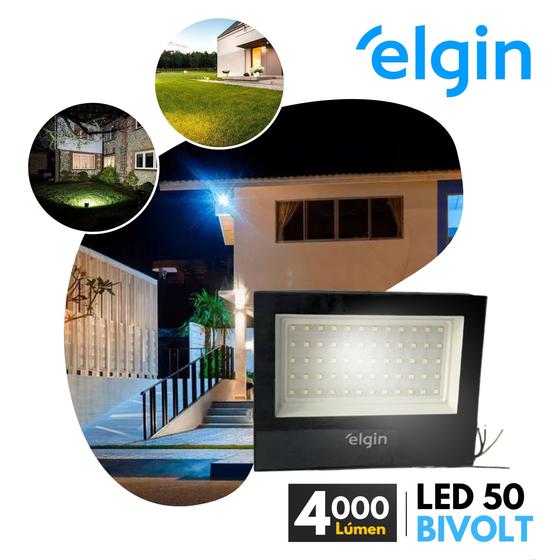 Imagem de Refletor de Led 50W Resistente e Compacto 6500k - Original Elgin