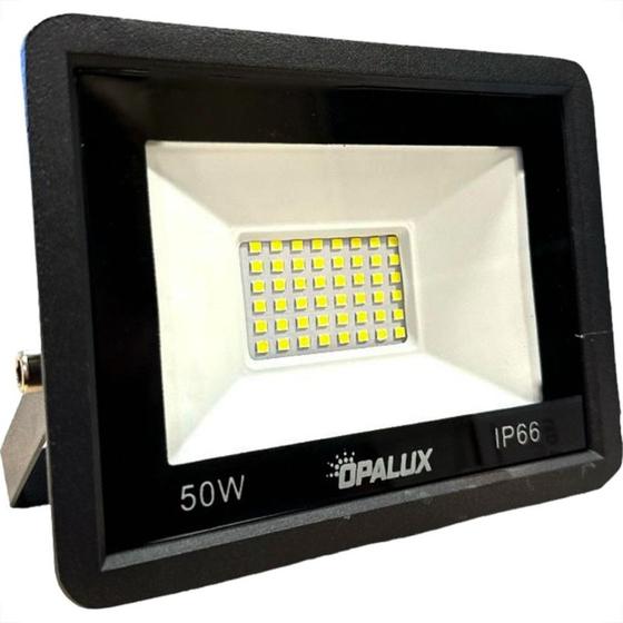 Imagem de Refletor De Led Opalux 50W. 6500K. 4000Lm Ip66 Preto Bivolt - 504