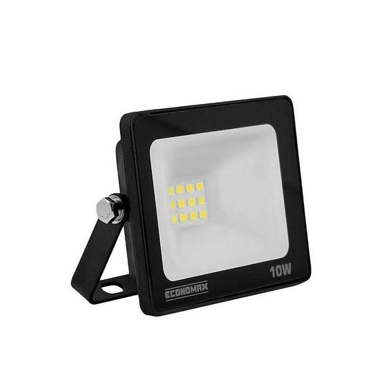 Imagem de Refletor De Led Slim 10w Branco Frio Bivolt Economax Kian