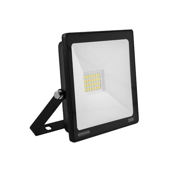 Imagem de Refletor De Led Slim 30w Branco Frio Bivolt Economax Kian