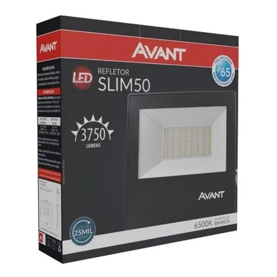 Imagem de Refletor de LED Slim 50 6500K Bivolt Emissão de Luz Branca Avant