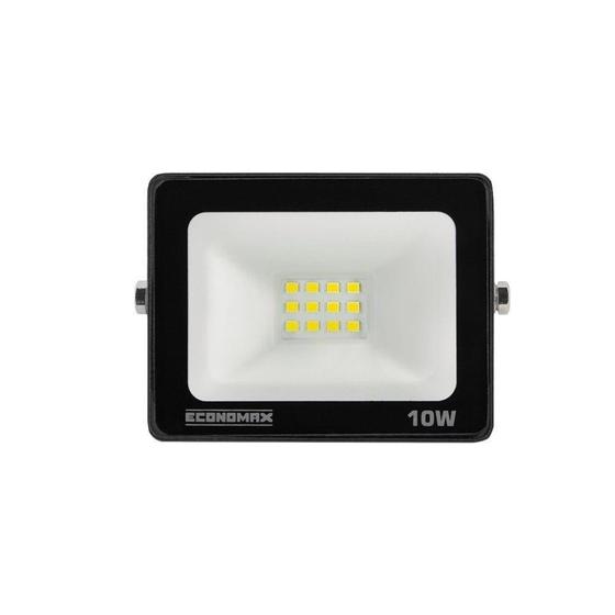 Imagem de Refletor Economax Led 10W Slim Preto 6,5K 600H - Kian