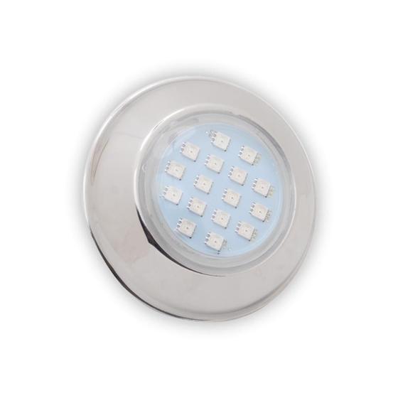 Imagem de Refletor Hiper Led 9W Inox Rgb Frente Baixa - Brustec