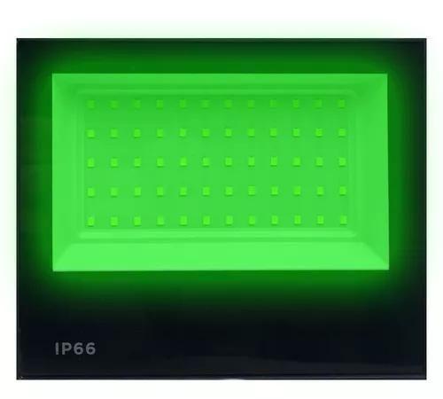 Imagem de Refletor Holofote 100w Luz Verde A Prova D' Agua Bivolt Jardim Garagem Quintal