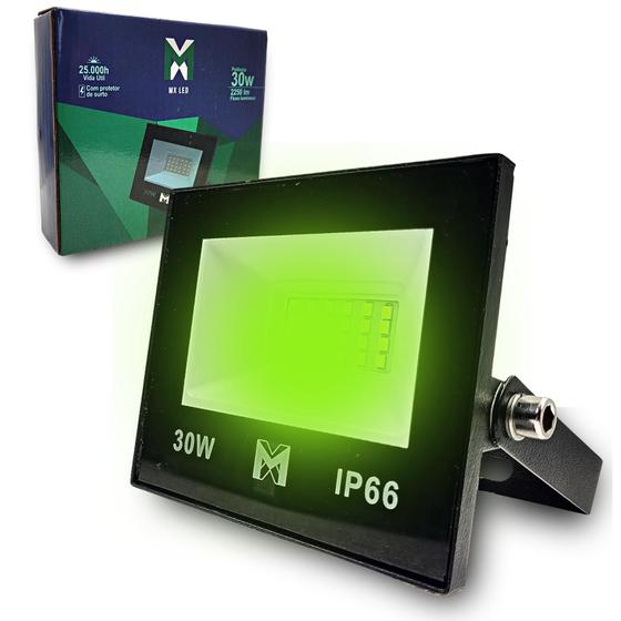 Refletor holofote LED 30w Verde Bivolt Para Jardim Decoração Paisagismo A Prova D'água Menor preço em Refletor holofote LED 30w Verde Bivolt Para Jardim Decoração Paisagismo A Prova D'água