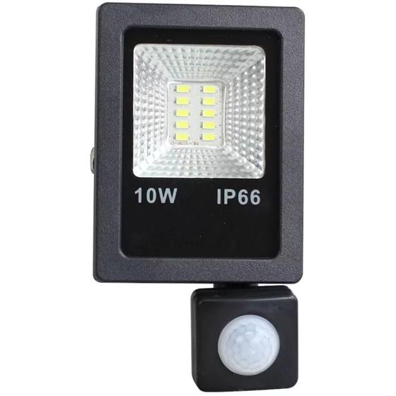 Imagem de Refletor Holofote Led Sensor Presença Fotocélula 10W 6500K