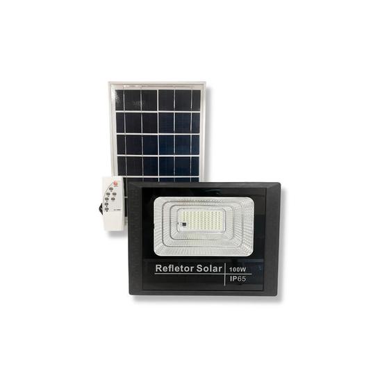 Imagem de Refletor Holofote Ultra Led Solar 100W Placa Solar+ Controle