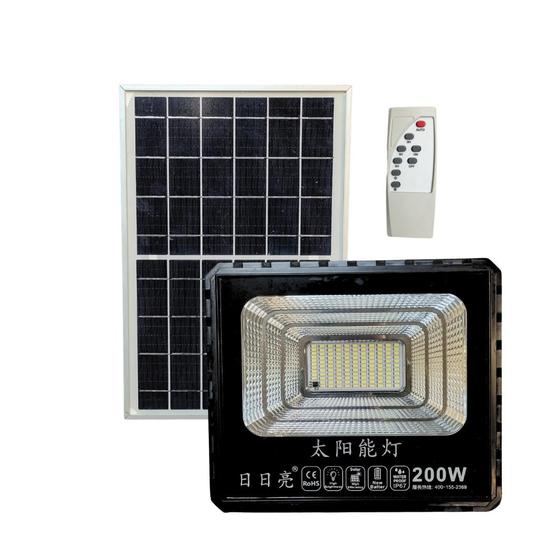 Refletor Holofote Ultra Led Solar 200w 6000k +Placa Solar+Controle Menor preço em Refletor Holofote Ultra Led Solar 200w 6000k +Placa Solar+Controle