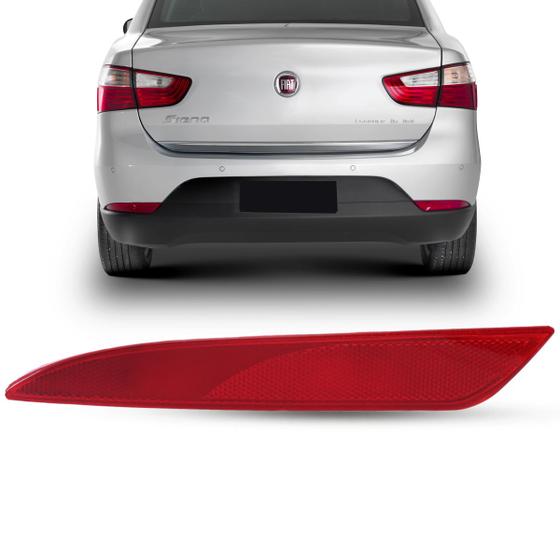 Imagem de Refletor Lanterna Olho de Gato Para-Choque Traseiro Fiat Grand Siena 2012 2013 2014 2015 2016 2017 2018 2019 2020 2021