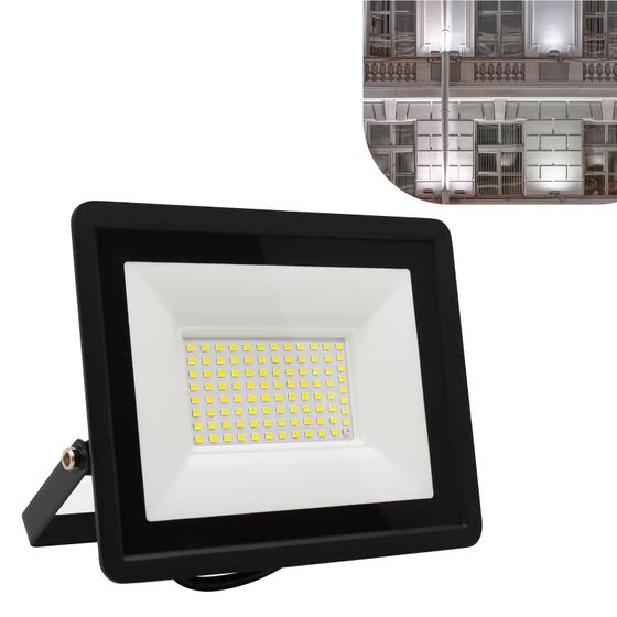 Imagem de Refletor Led 100w Bivolt Prova D'agua C/ Sensor De Presença