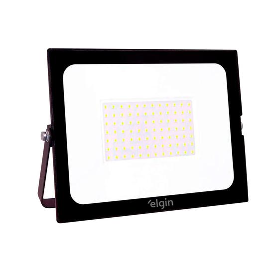 Imagem de Refletor Led 100W Elgin Branco Frio 6500K Monofásico Bivolt