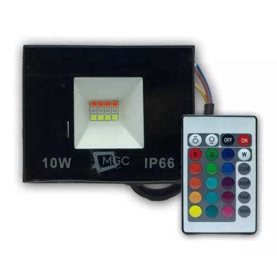 Imagem de Refletor Led 10w Rgb Ip66 A Prova De Agua quintal jardim bivolt