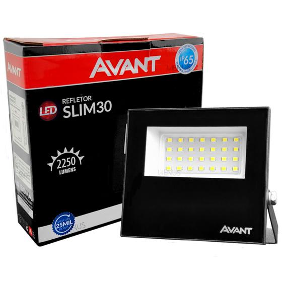 Imagem de Refletor Led 30w Avant Slim Ip65 Branco Frio 6500k Bivolt