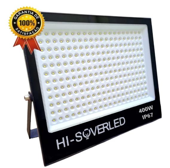 Refletor Led 400w Smd Holofote Branco Frio 6500K Bivolt preto Prova D'água Preto Menor preço em Refletor Led 400w Smd Holofote Branco Frio 6500K Bivolt preto Prova D'água Preto