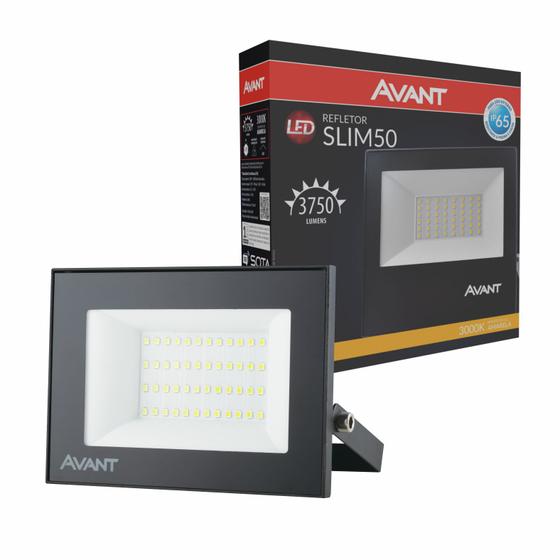 Imagem de Refletor Led Avant Slim 50w Luz Quente 3000k Bivolt