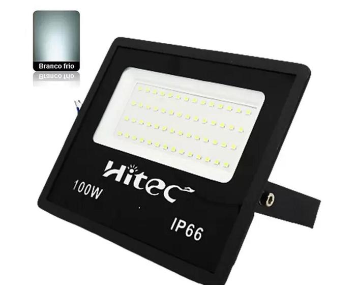 Imagem de Refletor led holofote 100w a prova d agua branco frio 6500k hitec