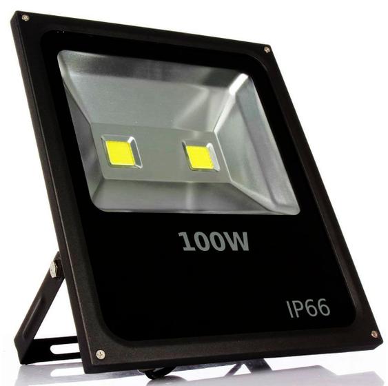 Refletor Led Holofote 100w Bivolt Prova D'água - 6000k Menor preço em Refletor Led Holofote 100w Bivolt Prova D'água - 6000k