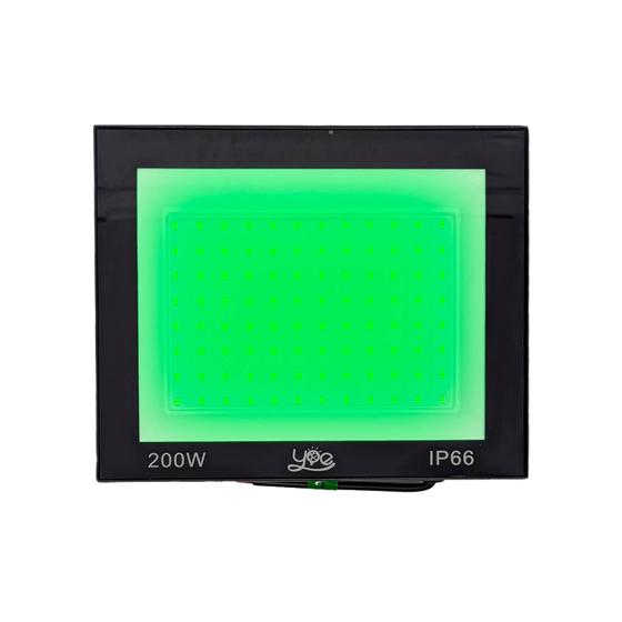 Imagem de Refletor Led Holofote 200w SMD Verde Bivolt Resistente a água Ideal para Jardim Gramado Ornamental Eventos Casa de Shows