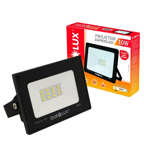 Imagem de Refletor Led Ip65 10W Bivolt Branco Quente