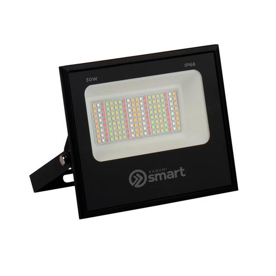 Imagem de Refletor LED RGB KaBuM! Smart 30 Watts, Dimerizável, Controle via app, Preto - KBSB026