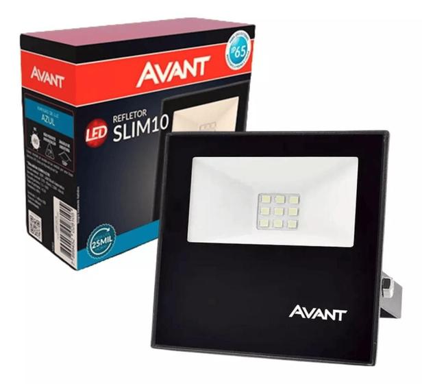 Imagem de Refletor Led Slim 10w Bivolt Ip65 Azul Avant