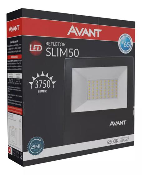 Imagem de Refletor LED Slim 50w IP65 6500k Branco Frio - Avant