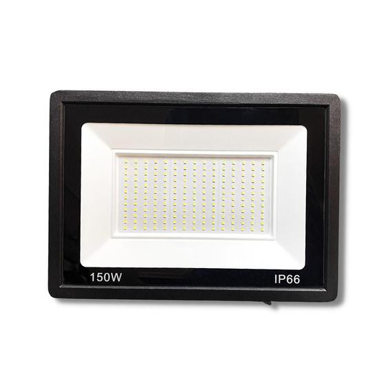 Imagem de Refletor Led Slim/Fino Alumínio Preto 150w Branco-Frio 6000k