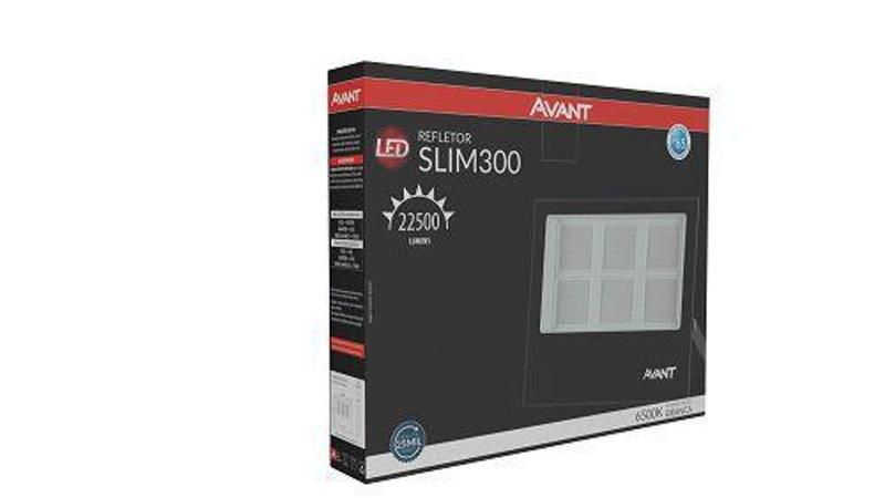Refletor led slim smd 300w 6500k branco frio avant Menor preço em Refletor led slim smd 300w 6500k branco frio avant