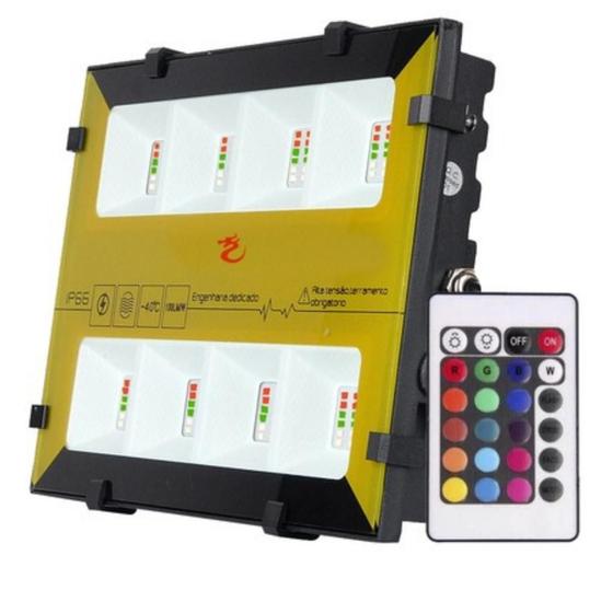 Imagem de Refletor Led Smd Bumblebee Colorido 300w RGB Com Controle 16 cores Bivolt Xlx Led