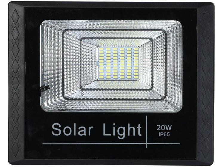 Refletor LED Solar 20W 6500K Branca Menor preço em Refletor LED Solar 20W 6500K Branca