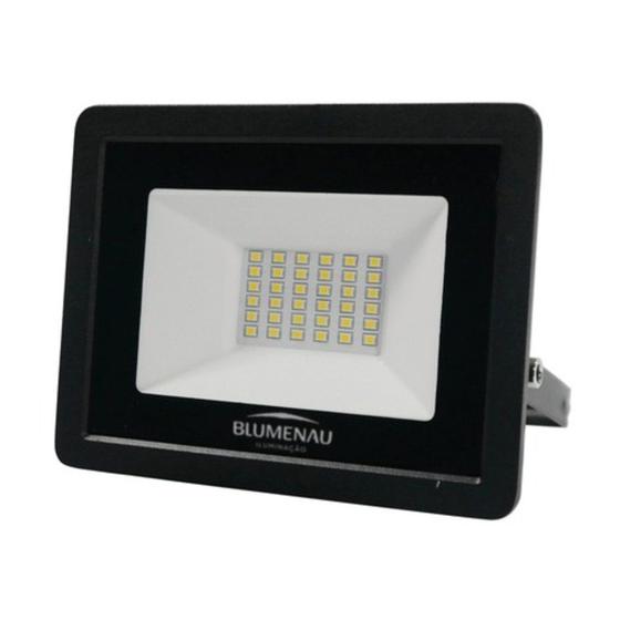 Imagem de Refletor LED Tech Alumínio 30W 3.000K Preto Blumenau