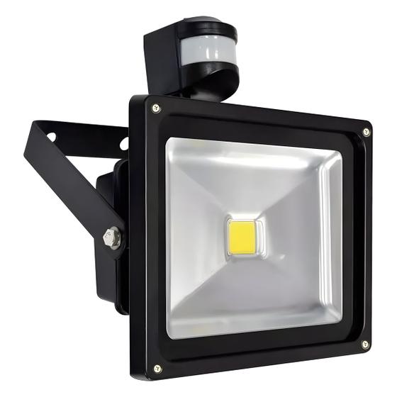Imagem de Refletor Luminária Holofote Led 50w C/ Sensor Presença IP65