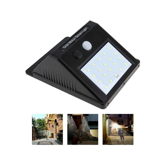 Imagem de Refletor Luminária Solar Externa Led Sensor Movimento