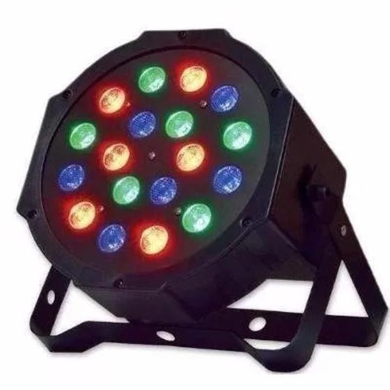 Imagem de Refletor Mini 18 Leds Canhao Display Digital Rgb Strobo