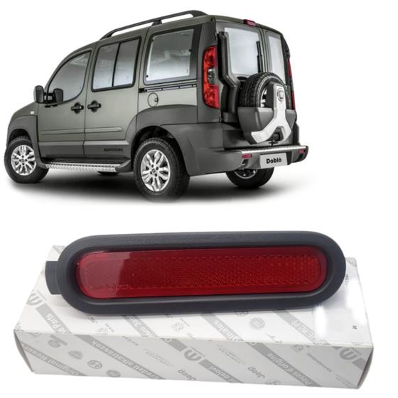 Imagem de Refletor Parachoque Traseiro Fiat Doblo Adventure 2010 2011 2012 2013 2014 2015 2016 2017 2018 Lado Esquerdo Original