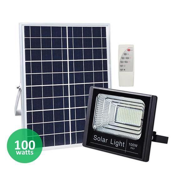 Imagem de Refletor Solar de Led Com Controle Remoto 100W a Prova D'água DS11286