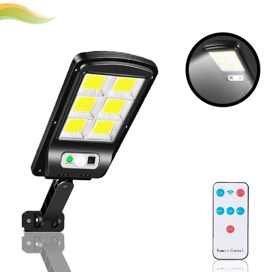 Imagem de Refletor Solar Led Sensor Prova D'água 128 Cob C/ Controle Sensor