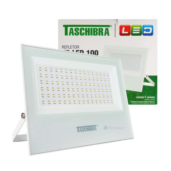 Refletor Taschibra TR LED 100W Branco Menor preço em Refletor Taschibra TR LED 100W Branco