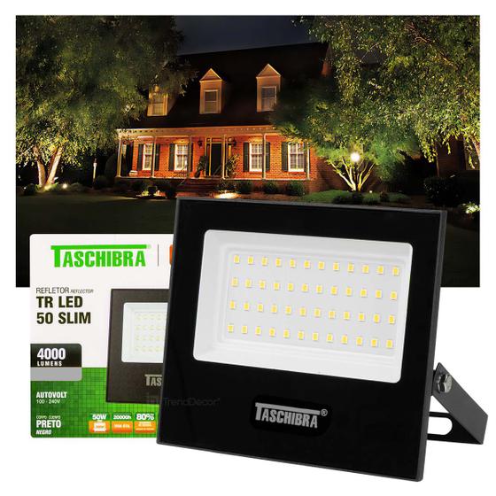 Imagem de Refletor Taschibra TR LED 50 Slim Preto